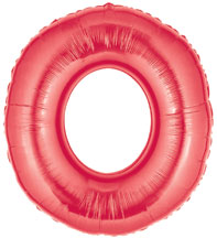 Number Zero Balloon Red